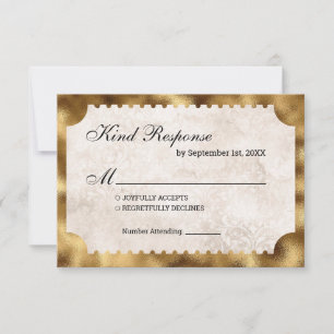 Vintage Theatre Movie Cinema Ticket RSVP Card