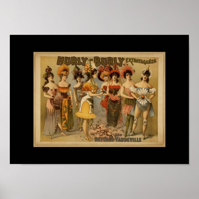 Vintage Theatre Posters Hurly-Burly Vaudevillie (Front)