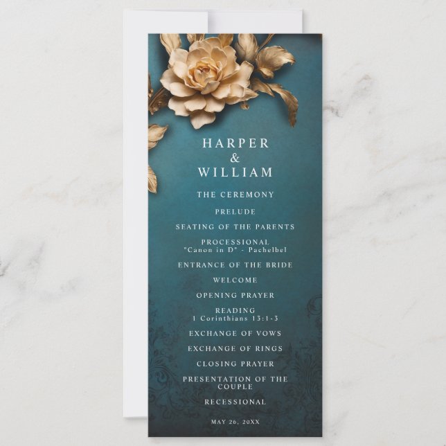 Vintage theatre wedding program (Front)