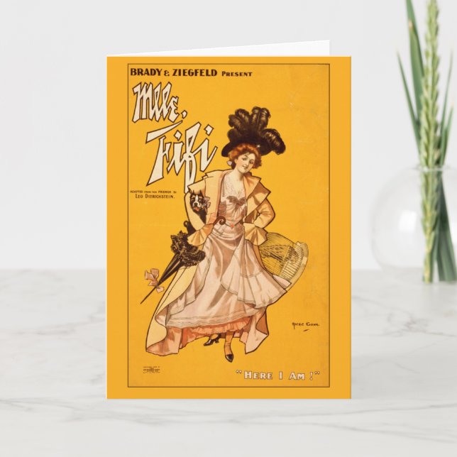 Vintage Theatrical Poster Greeting Card (Front)