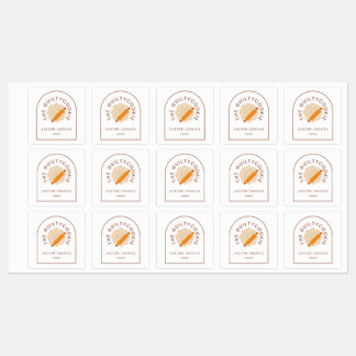 Vintage theme bakery/product logo sticker