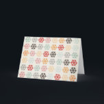 Vintage Theme Snowflake Christmas Card<br><div class="desc">This card is done with mulch-colored snowflakes in a vintage and retro theme.</div>
