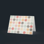 Vintage Theme Snowflake Christmas Card<br><div class="desc">This card is done with mulch-colored snowflakes in a vintage and retro theme.</div>