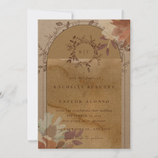 Vintage theme Wedding Invitation Card