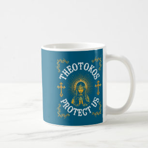 Vintage Theotokos Protect Us Orthodox Christian Ho Coffee Mug