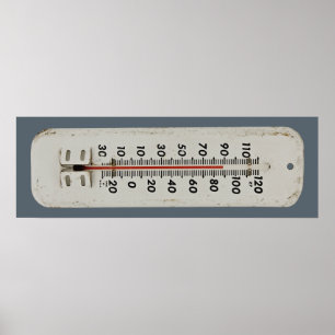 vintage thermometer poster