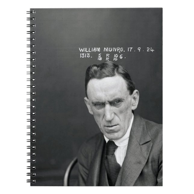 Vintage Thief Criminal Mug Shot  Notebook (Front)