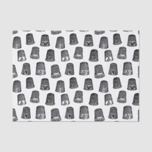 Vintage Thimbles Sewing Themed CUSTOM BG COLOR Tissue Paper