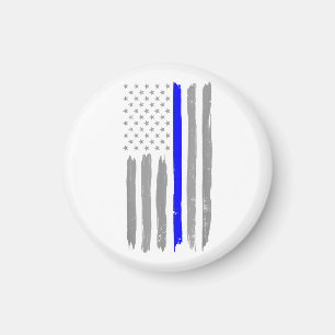 Vintage Thin Blue Line Shirt Police Support USA Fl Magnet