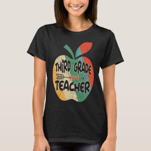 Vintage Third Grade Teacher Back To School T-Shirt