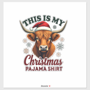 Vintage This Is My Christmas Pajama Shirt Highland
