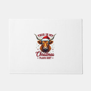 Vintage This Is My Christmas Pajama Shirt Highland Doormat