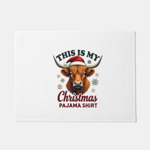 Vintage This Is My Christmas Pajama Shirt Highland Doormat