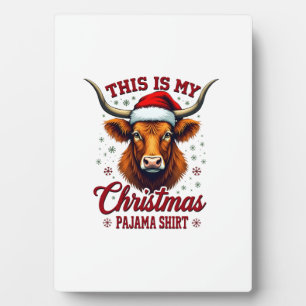 Vintage This Is My Christmas Pajama Shirt Highland Plaque
