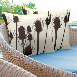 Vintage thistle cushion