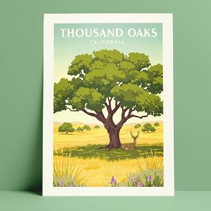 Vintage Thousand Oaks California Postcard