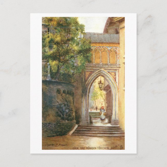 Vintage Three Kings Gate, Germany Postcard (Front)