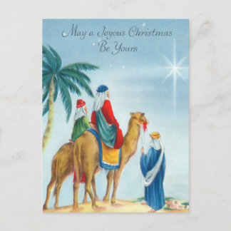Vintage Three Wise Men Postcard