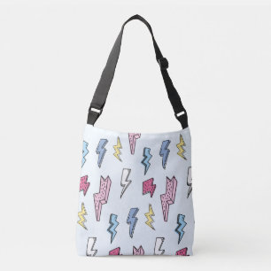 Vintage Thunder Seamless Illustration Crossbody Bag