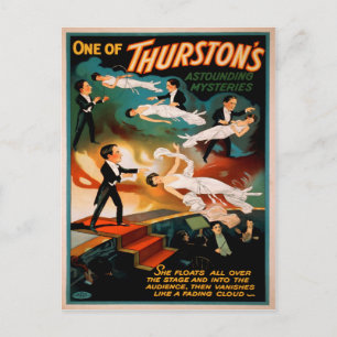 Vintage Thurston Magic Poster Postcard