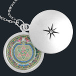 Vintage Tibetan Tantric Buddhism Mandala Thangka Locket Necklace<br><div class="desc">Vintage Tibetan Tantric Buddhism Mandala Thangka Painting of exquisite beauty and profundity is on this necklace pendant jewellery. A meaningful jewellery piece gift to invoke positive energy,  equilibrium,  balance and good luck,  for both women and men. Rare and unique!</div>