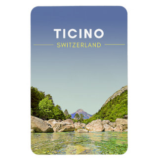 Vintage Ticino Switzerland Travel Magnet