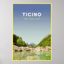 Vintage Ticino Switzerland Travel