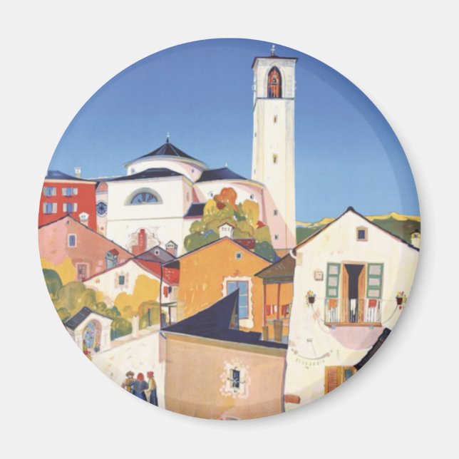 Vintage Ticino Tessin Canton Switzerland Magnet (Front)