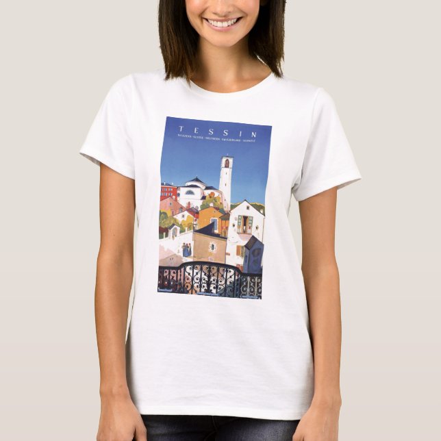 Vintage Ticino Tessin Canton Switzerland T-Shirt (Front)
