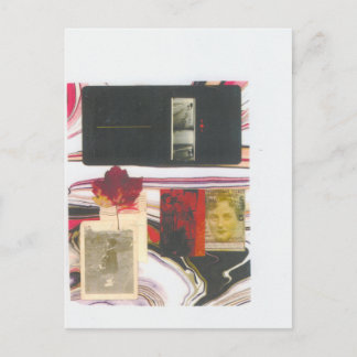 Vintage Ticket and Leaf Post Card