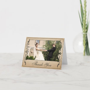 Vintage Ticket Thank you Card
