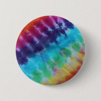 Vintage Tie Dye Pattern Hippie Rainbow 1960s 6 Cm Round Badge