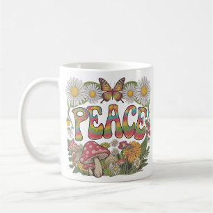 "Vintage Tie-Dye Peace Design Coffee Mug