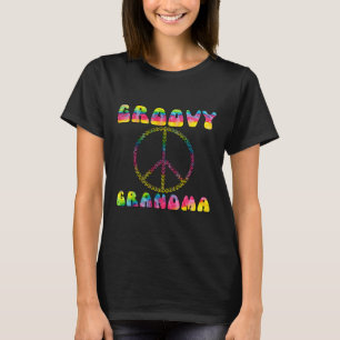 Vintage Tie Dye Peace Sign Groovy Grandma Gift T-Shirt