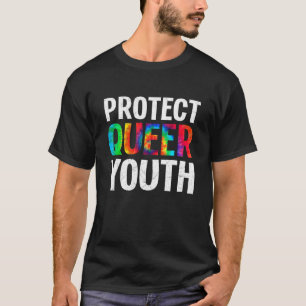 Vintage Tie Dye Protect Queer Youth Lgbt Pride Mon T-Shirt