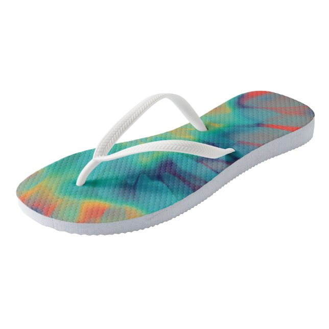 Vintage Tie-dye Thongs (Angled)