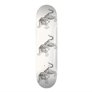 Vintage Tiger Asian Culture Skateboard