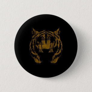 Vintage Tiger Face Tiger Head Wild Cat Lover Gift 6 Cm Round Badge