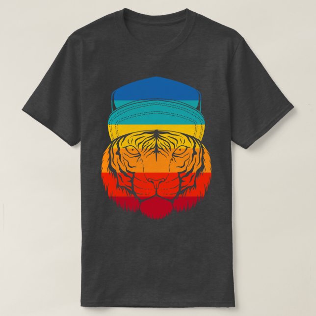 Vintage Tiger Hat 1 T-Shirt (Design Front)