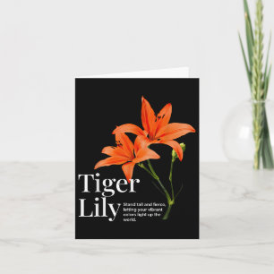 Vintage Tiger Lily Flower Aesthetic Gardening Natu Card