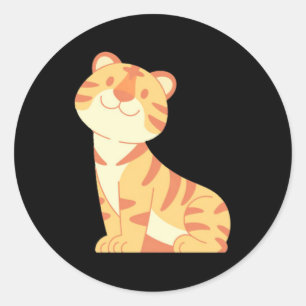 Vintage Tiger Mum Tiger Lovers Mummy Mothers Day Classic Round Sticker