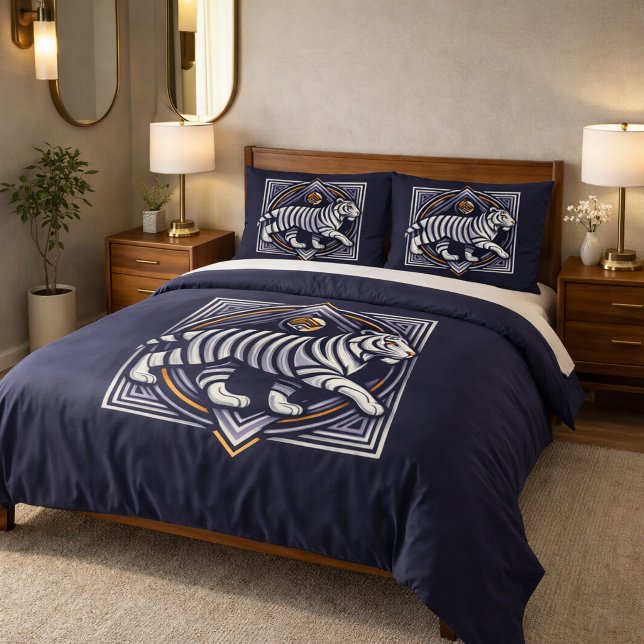Vintage Tiger Navy Blue Pillowcase (Creator Uploaded)