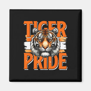 Vintage Tiger Pride Tiger School Sports Team Retro Magnet