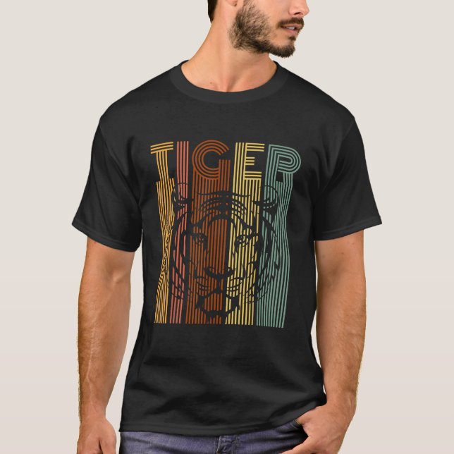 Vintage Tiger Retro Tiger Shirt Women Men Kids (Front)