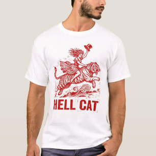 Vintage Tiger Rider Graphic Vintage Tattoo Art Sty T-Shirt