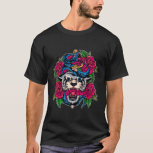 Vintage Tiger Tiger Retro animal Tattoo art T-Shirt