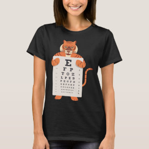 Vintage Tigers Baby Tiger Eye Chart Artistic Anima T-Shirt
