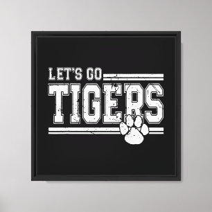 Vintage Tigers School Sports Name Retro Canvas Print