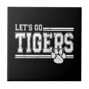 Vintage Tigers School Sports Name Retro Ceramic Tile