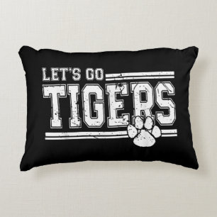 Vintage Tigers School Sports Name Retro Decorative Cushion